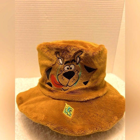 Scooby-Doo Vintage Kids Brown Fuzzy Bucket Hat - Picture 1 of 8